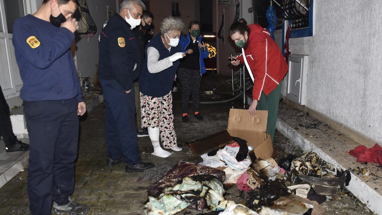 Bodrum'da korkutan ev yangını