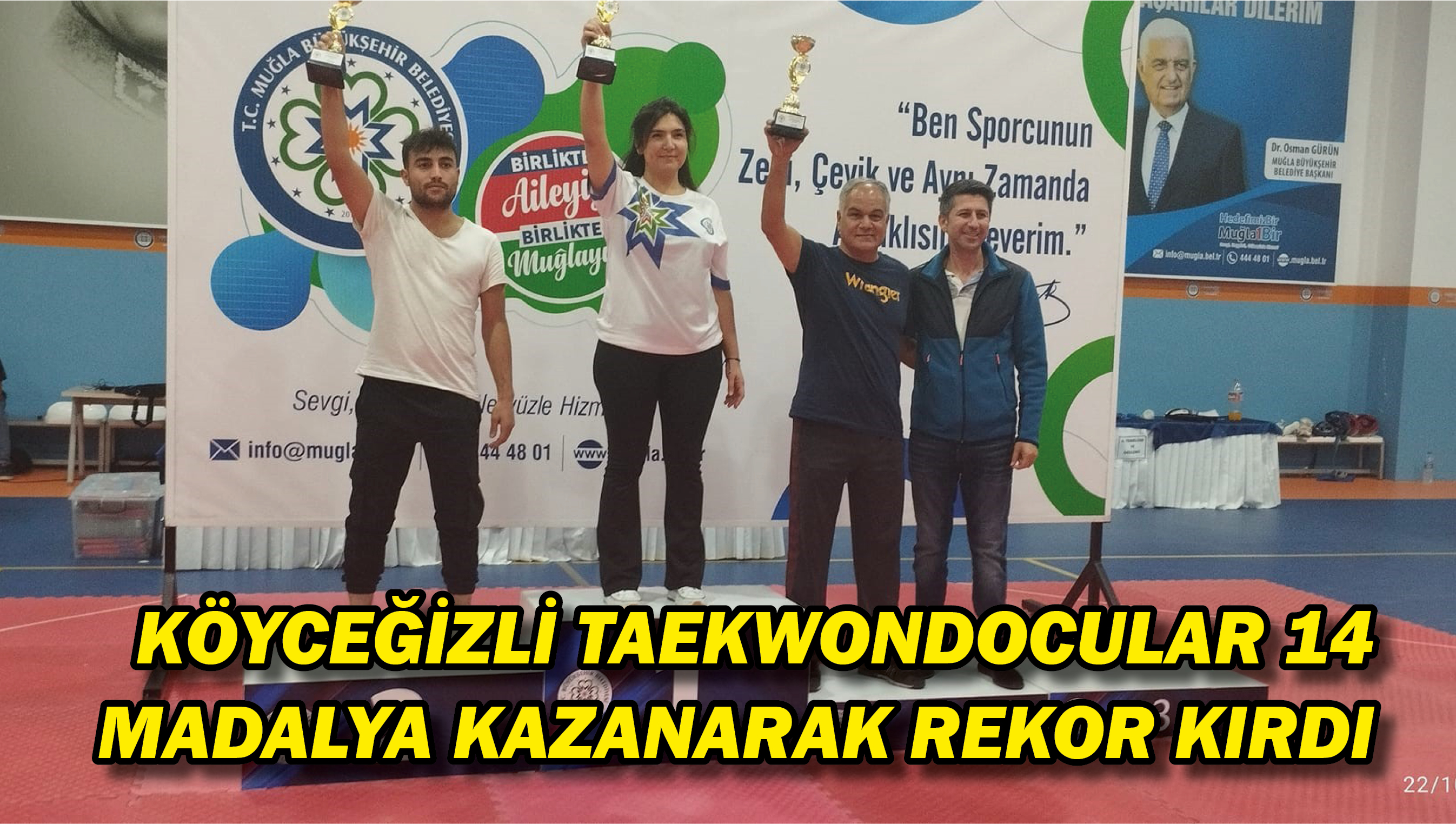 Köyceğizli taekwondocular 14 madalya kazanarak rekor kırdı