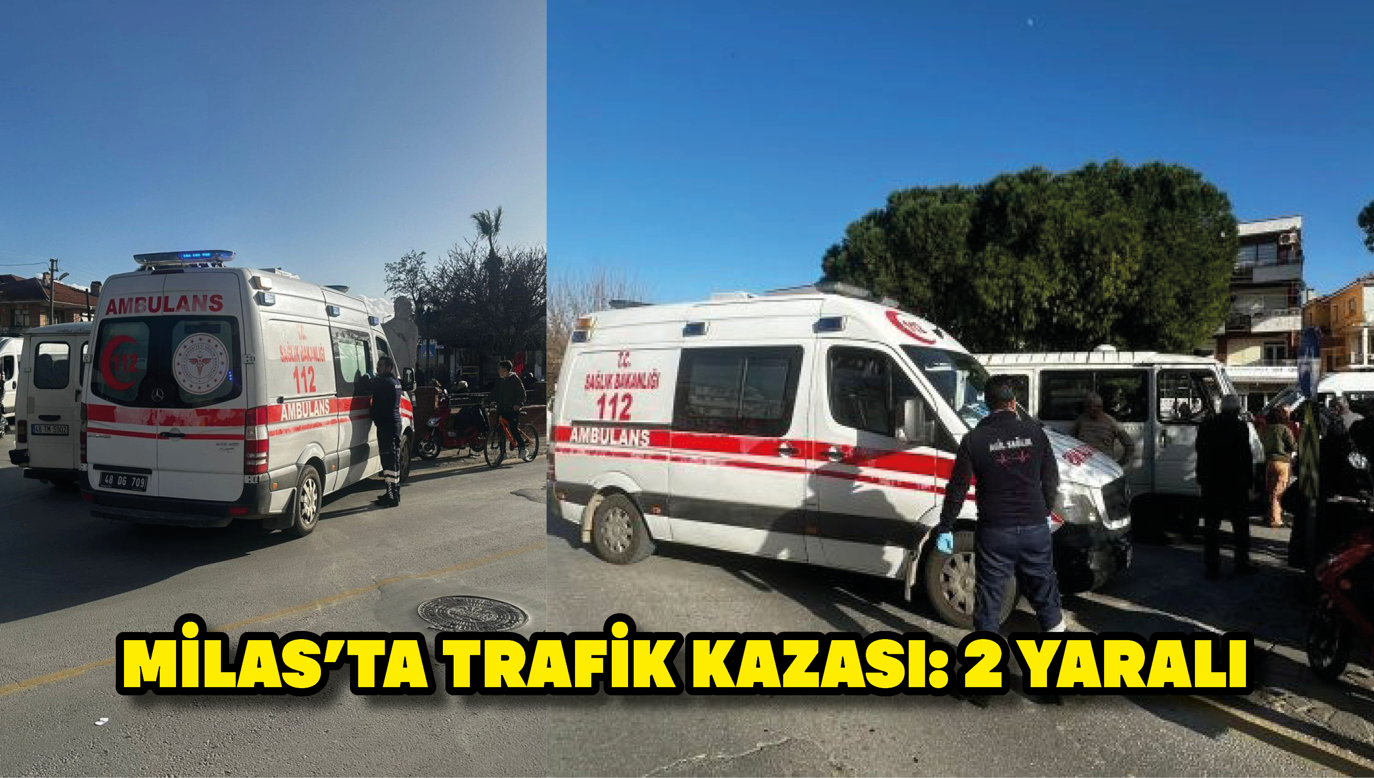 Milas'ta trafik kazası: 2 yaralı