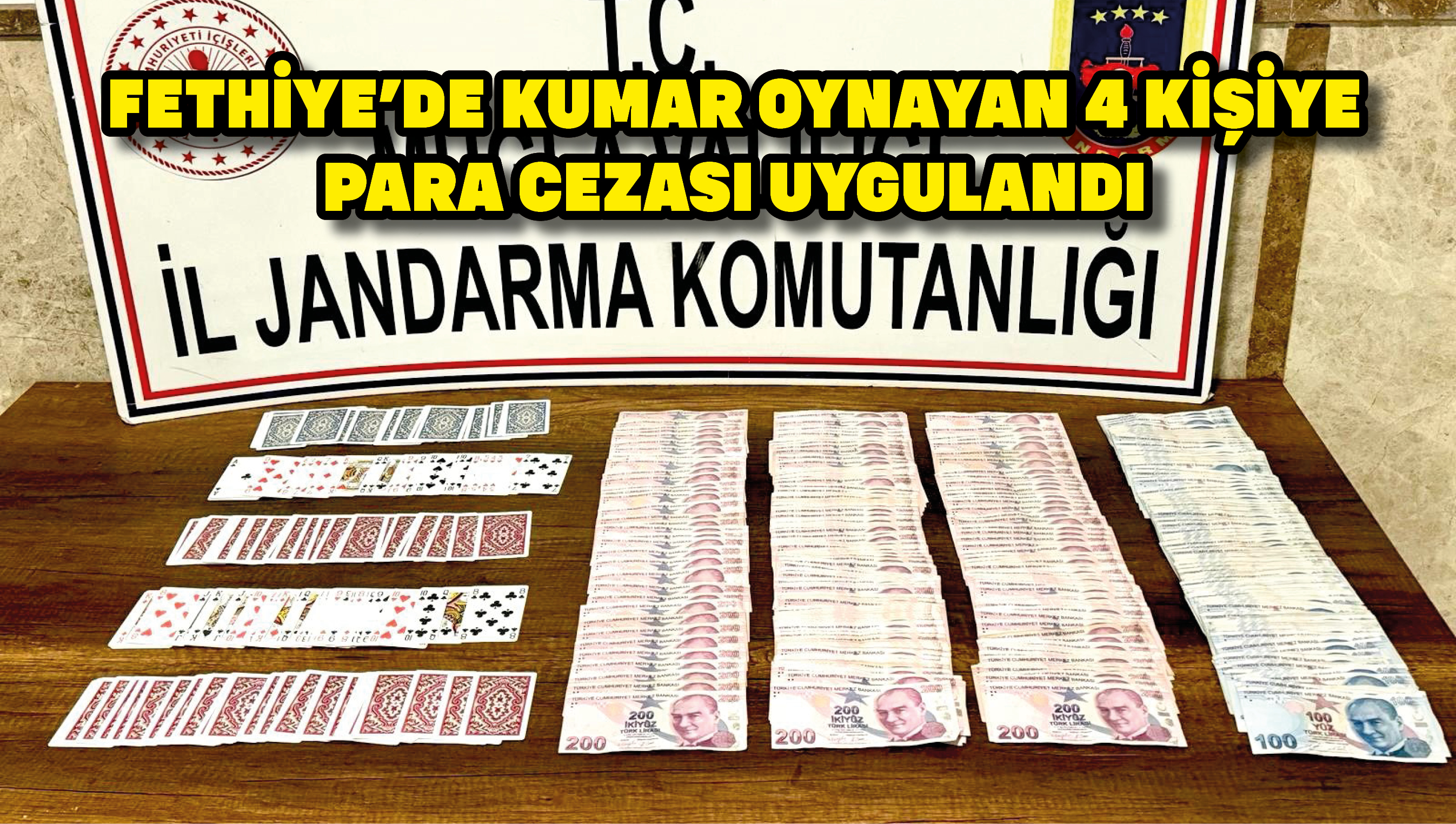 Fethiye'de kumar oynayan 4 kişiye para cezası uygulandı