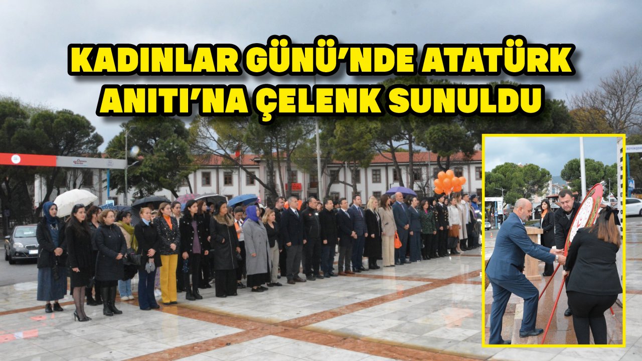 Kadınlar Günü'nde Atatürk Anıtı'na çelenk sunuldu