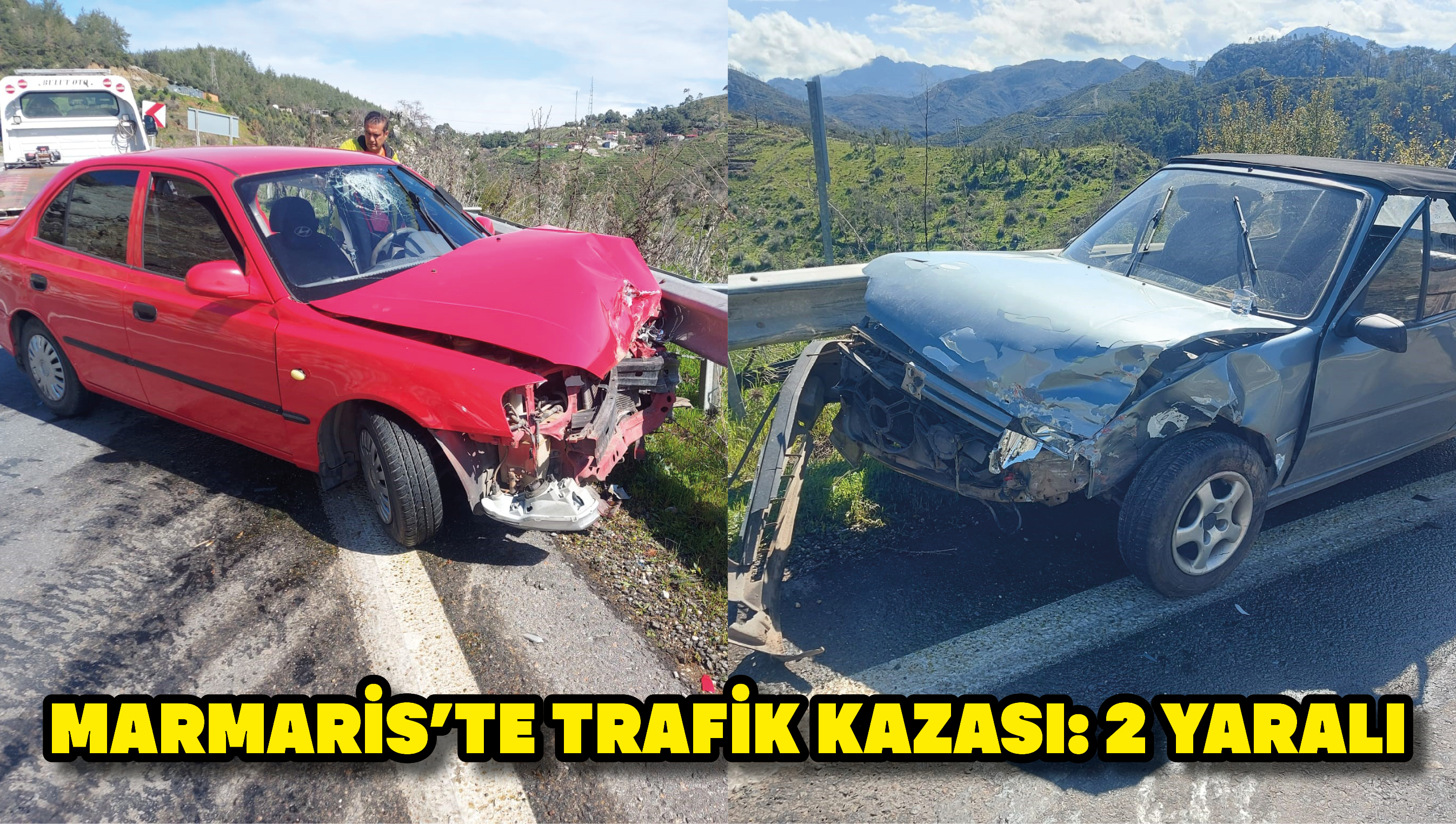 Marmaris’te trafik kazası: 2 yaralı