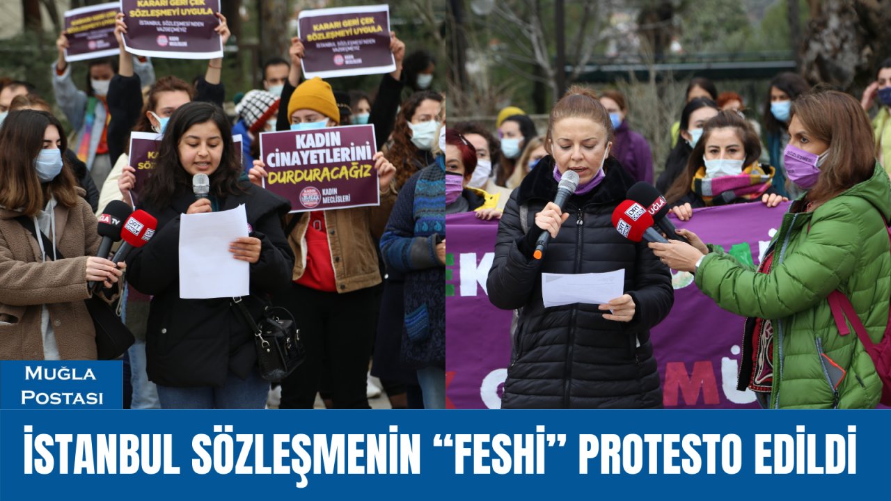 İstanbul Sözleşmenin “feshi” protesto edildi