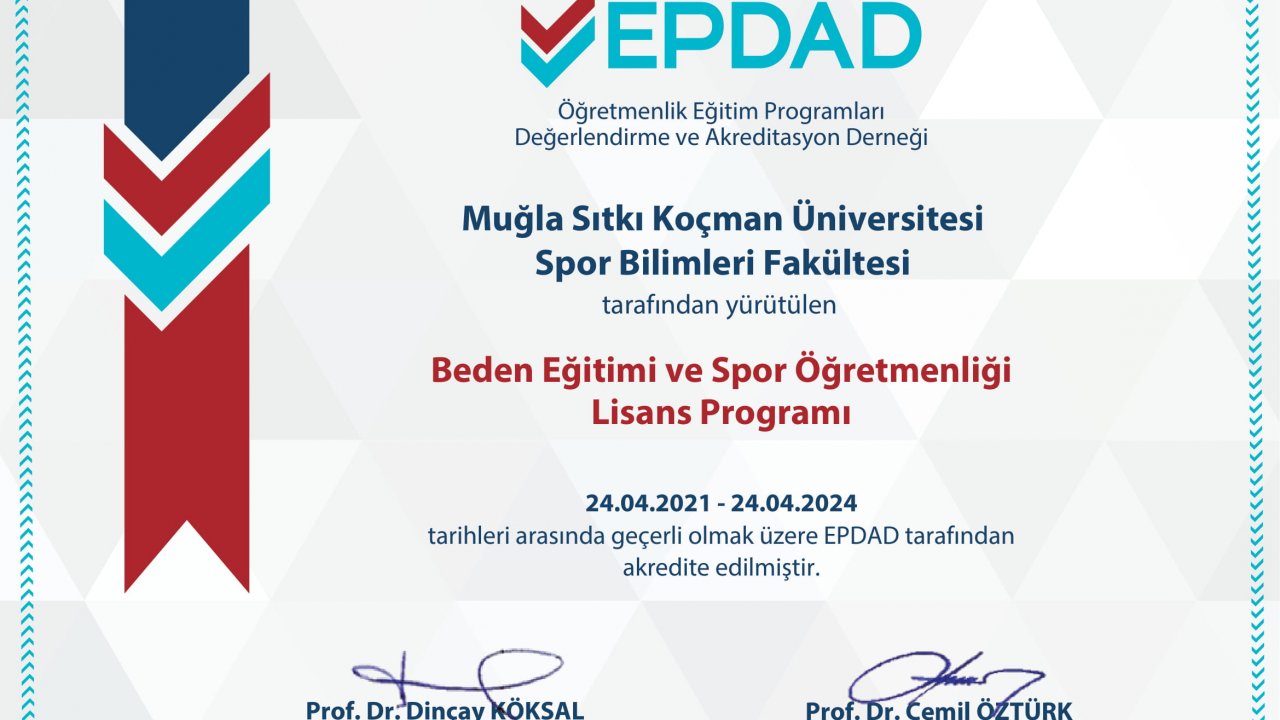 Beden Eğitimi ve Spor Öğretmenliği Programı Türkiye’de İlki Başardı