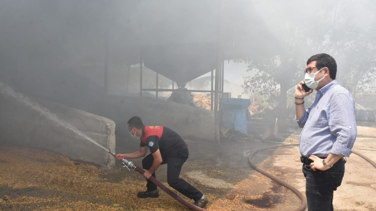Yangında malı zarar gören çiftçiye destek