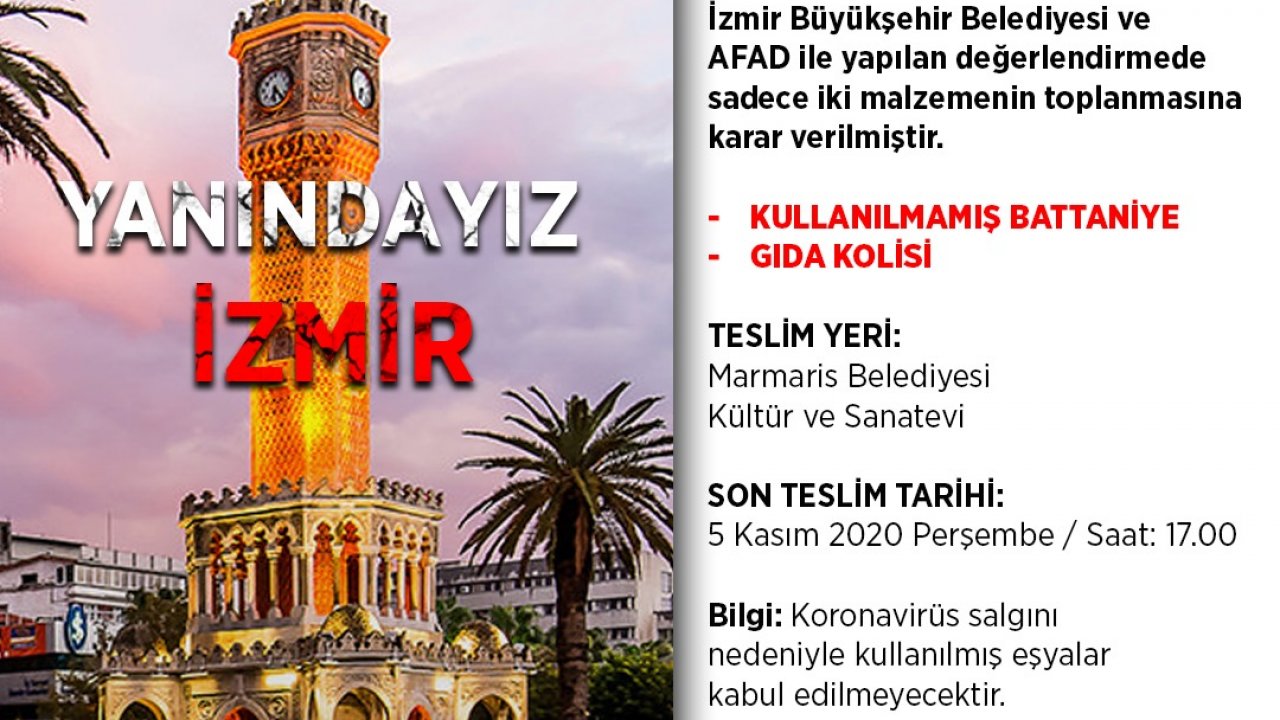 Türkiye İzmir için tek yürek