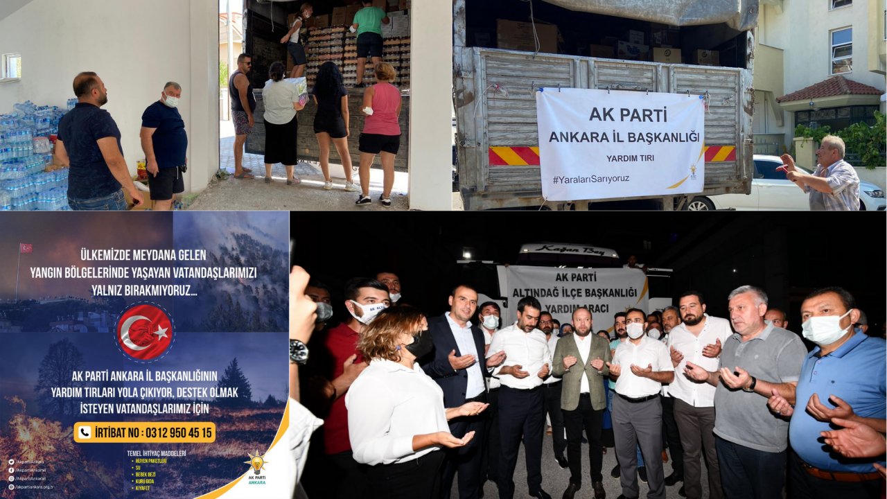 AK Parti Ankara İl Başkanlığı’ndan Marmaris'e yardım tırı