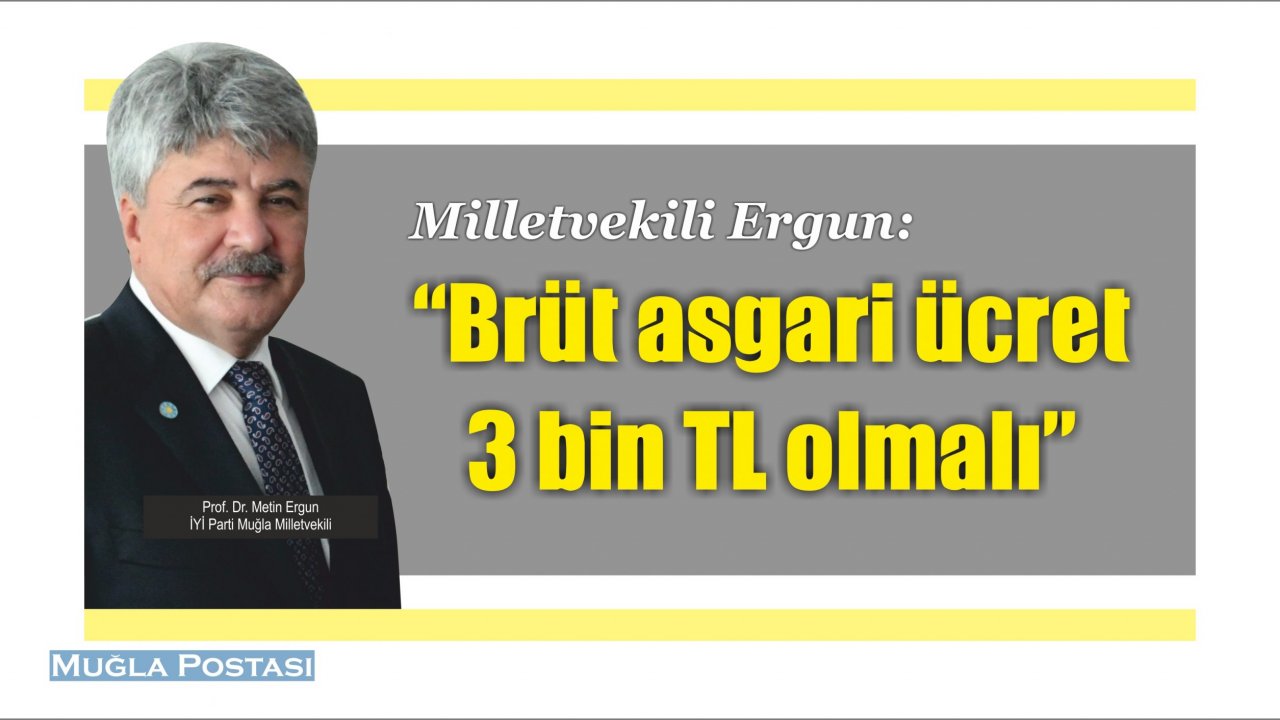 Milletvekili Ergun: “Brüt asgari ücret 3 bin TL olmalı”