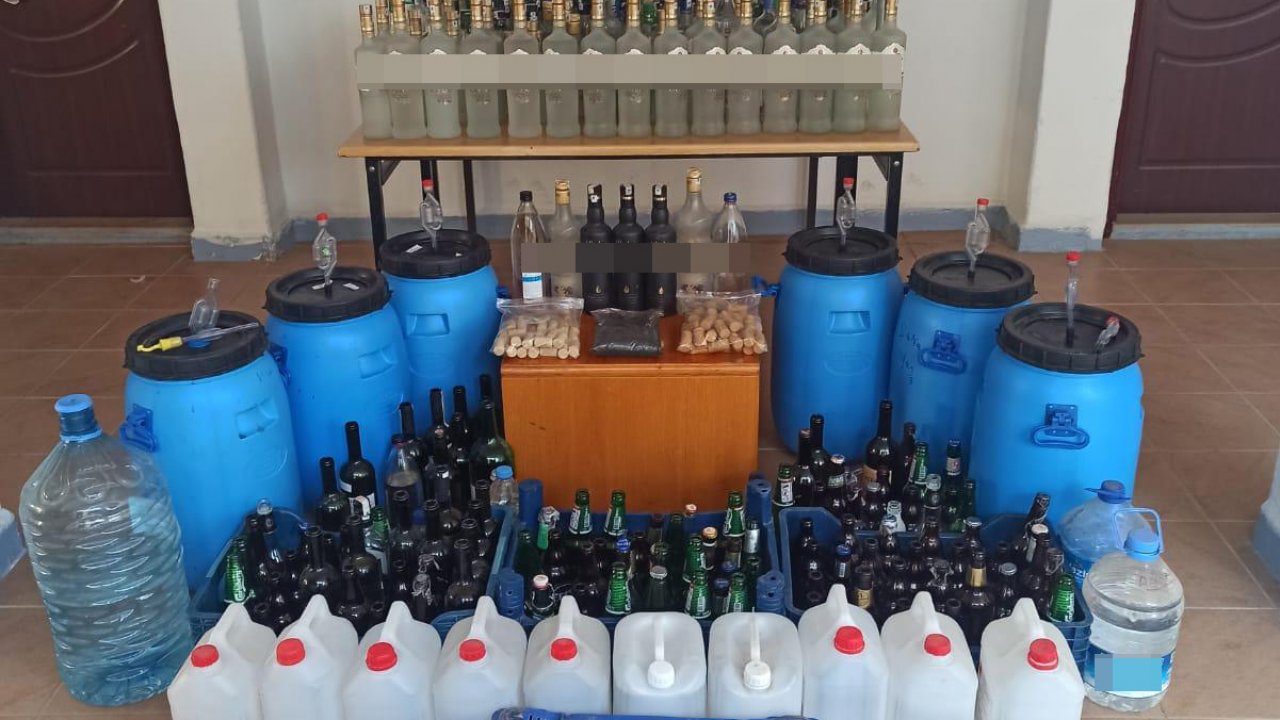 Muğla'da bin 40 litre sahte içki ele geçirildi