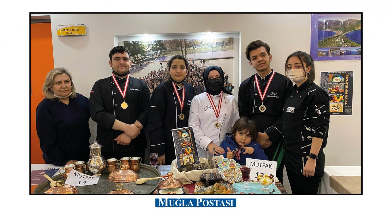 Datçalı öğrenciler yemek yarışmasında 5 gümüş madalya kazandı
